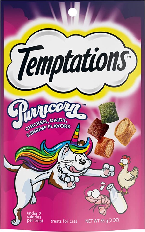 TEMPTATIONS MixUps Purricorn Crunchy and Soft Cat Treats Online Hot Sale