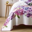 3 piece Zoey king bedspread floral pink purple vibrant summer quilted Online now