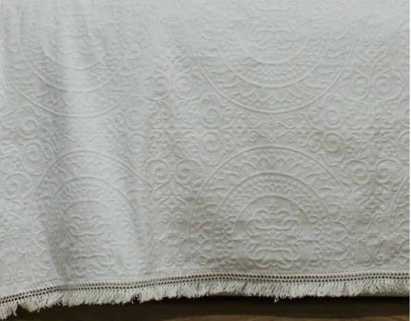 2 piece Verona Bianca cotton bedspread Sale SINGLE king single white Sale