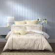 Trieste quilt cover set boudoir jacquard ivory white gold damask queen Sale