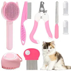 VCZONE 8 Pcs Cat Brush Grooming Kits Online