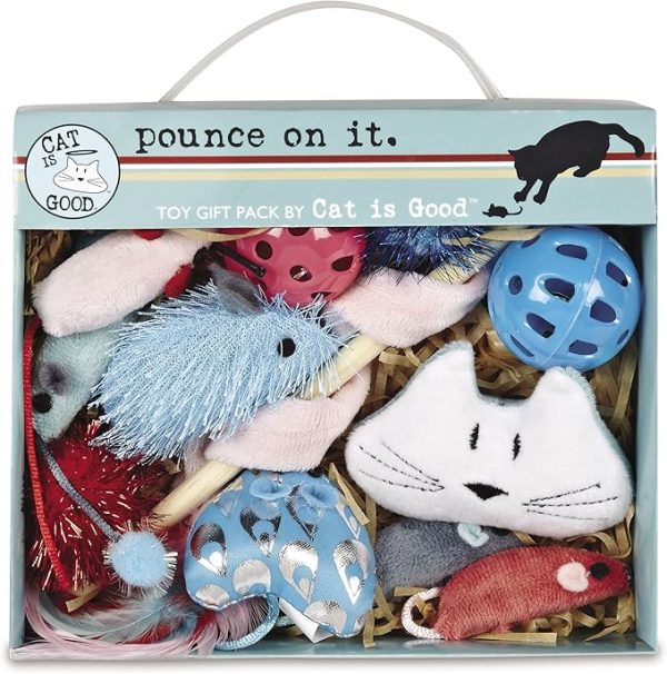 12-Piece Pounce Toy Gift Box – Pounce on It Assorted Toys Keep Cats and Kittens Entertained Safely Online