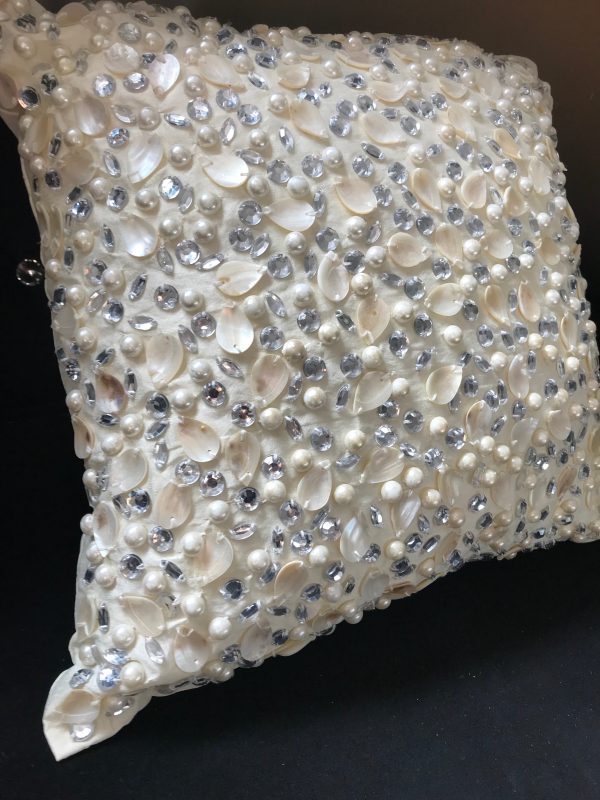 Shells and pearls beaded  cushion Hot on Sale