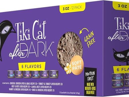 Tiki Cat After Dark Pâté, Variety Pack, High-Protein and 100% Non-GMO Ingredients Cheap