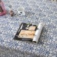 6-8 seater Vintage table cover navy linen lace on Sale