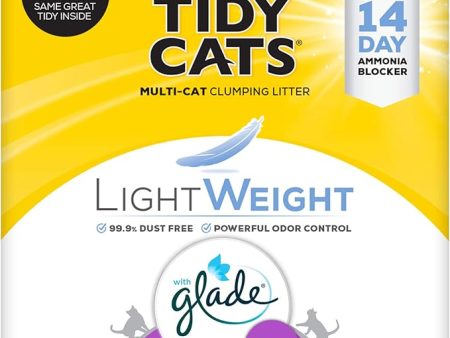 Purina Tidy Cats Low Dust, Multi Cat, Clumping Cat Litter, LightWeight Glade Clean Blossoms - 17 lb. Box For Sale