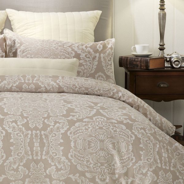 Renata quilt cover set king 3 piece provincial damask jacquard royal Online now