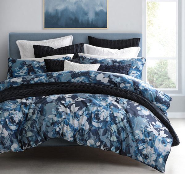 Rosie navy by private collection navy blue floral queen Sale