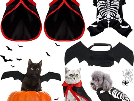 4 Pieces Halloween Pet Costumes Set Sale