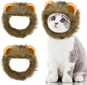 2 Pieces Pet Lion Mane Wig Hat Costume Online now