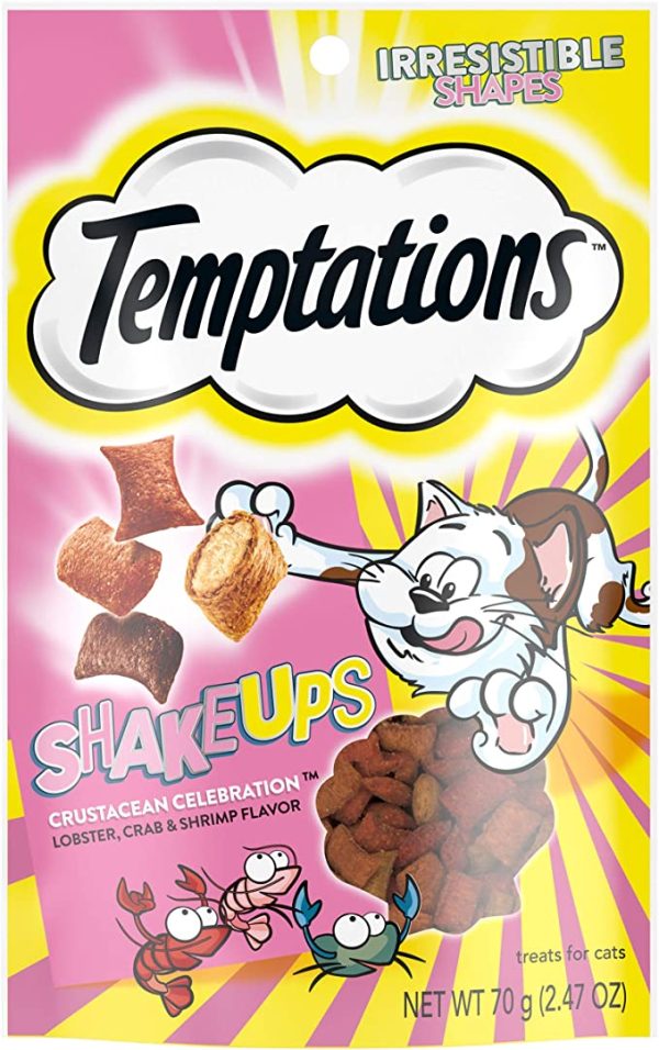 TEMPTATIONS ShakeUps Crunchy and Soft Cat Treats, Crustacean Celebration Flavor Discount