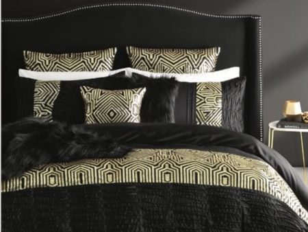 Queen size Ritz logan & mason 5 piece set  gold sequence on Sale