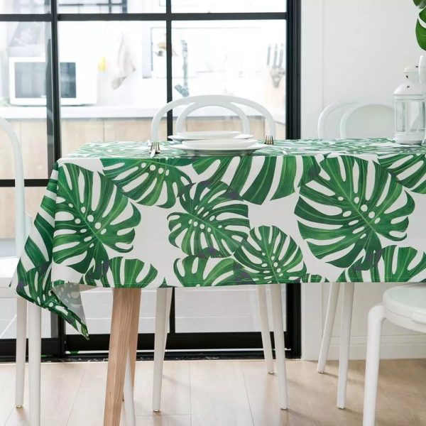 Table cover cloth 6-8 seater quality large green rainforest natural For Sale