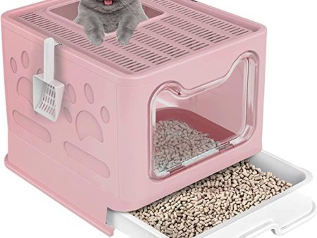 Top Entry Cat Litter Box with Lid Supply