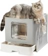 Suhaco Foldable Cat Litter Box with Lid For Sale