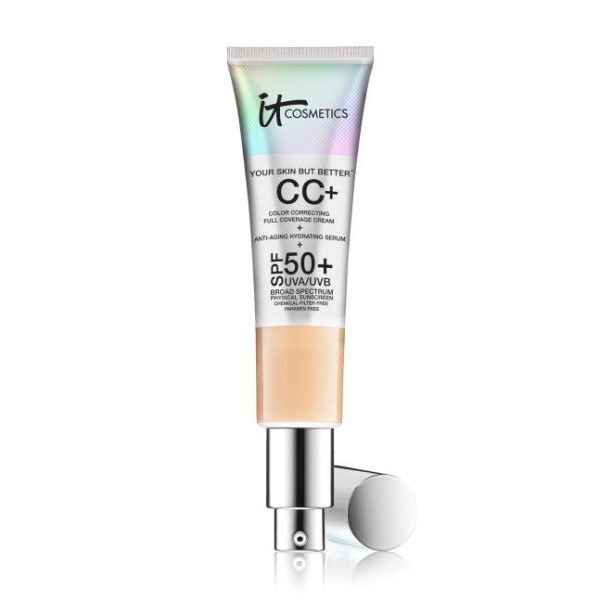 IT Cosmetics Your Skin But Better CC+ Color Correcting Full Coverage Cream + Anti-Aging Hydrating Serum SPF50+ UVA UVB Supply