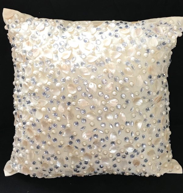 Shells and pearls beaded  cushion Hot on Sale