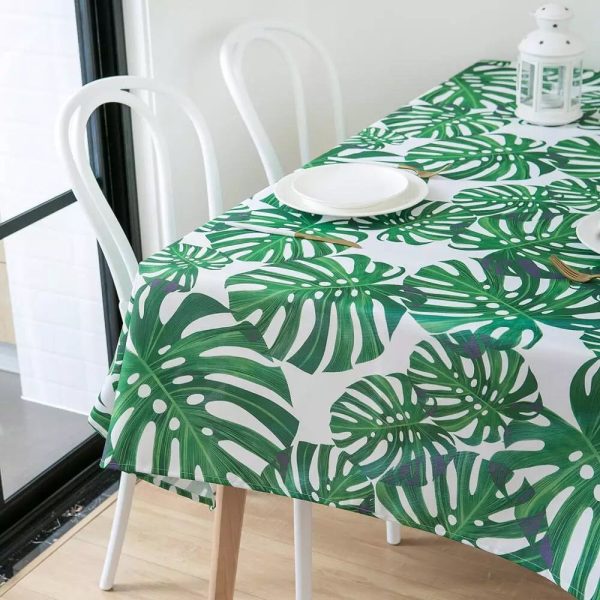 Table cover cloth 6-8 seater quality large green rainforest natural For Sale