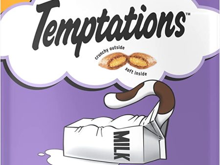 TEMPTATIONS Classic Crunchy and Soft Cat Treats Creamy Dairy Flavor Cheap