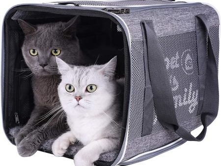 Soft Pet Travel Carrier Bag for Medium, Large Cats Discount