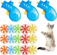 8 Pieces Cat Fetch Toy with Colorful Flying Propellers Set Hot on Sale