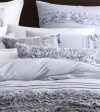 2023 Sale clovelly chambray by Logan and mason ruffle silver grey ruffle king quilt cover Discount