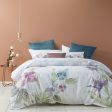 Zaylee quilt cover set floral summer white vibrant double Cheap