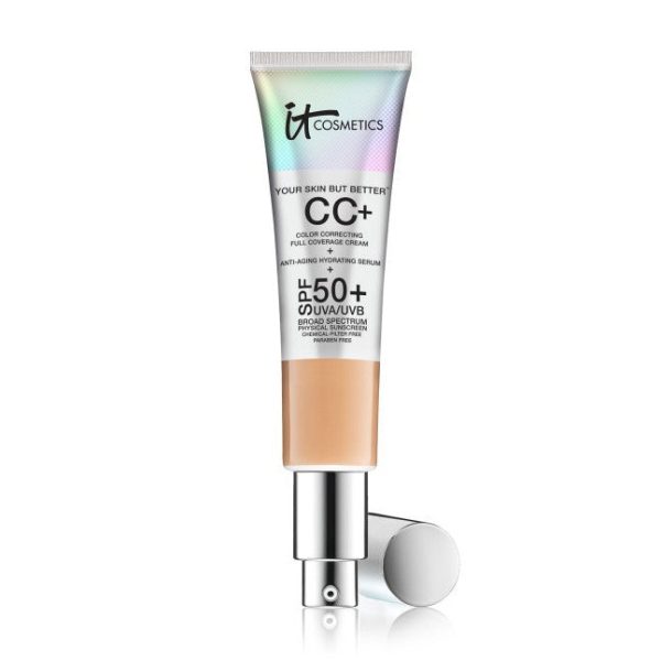 IT Cosmetics Your Skin But Better CC+ Color Correcting Full Coverage Cream + Anti-Aging Hydrating Serum SPF50+ UVA UVB Supply