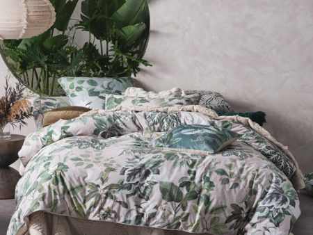 The forestry quilt cover by linen house cotton green botanical queen Online