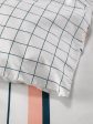 Sol peach cotton quilt cover by linen house white navy peach queen Hot on Sale