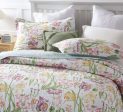 Sale 3 piece  bedspread coverlet cotton queen king floral white pink purple yellow green reversible summer vibrant Online Hot Sale