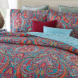 Sale 3 piece cotton bedspread coverlet paisley reversible colour Moroccan inspired summer reversible Fashion