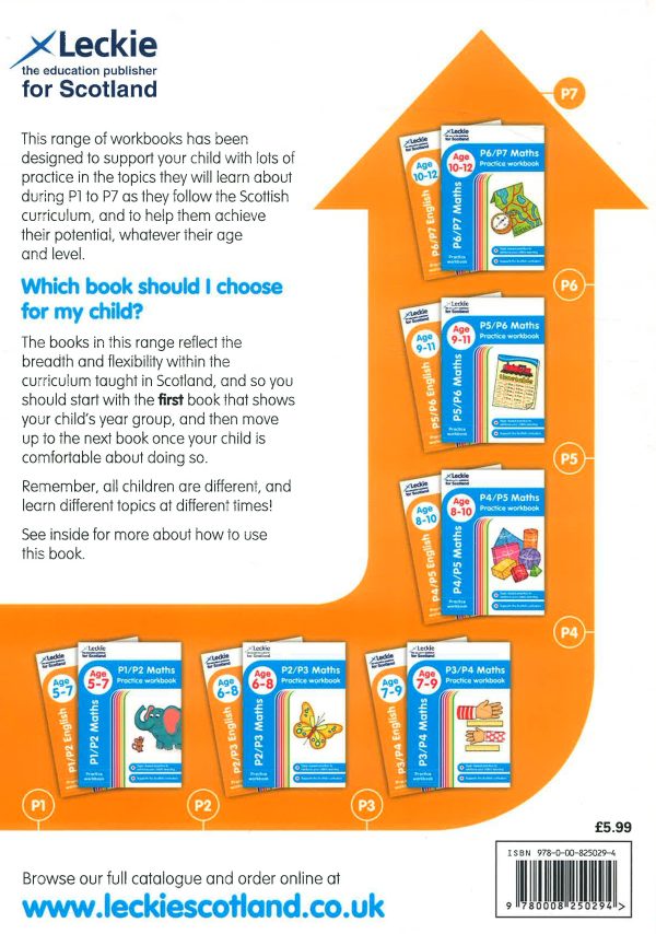 Leckie Primary Success: P1 P2 Maths Practice Workbook Online now