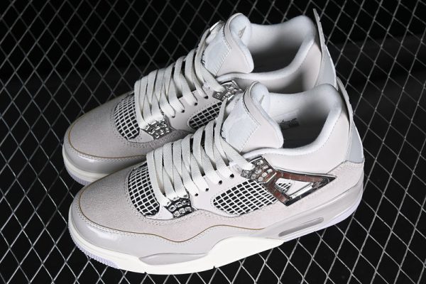 AIR JORDAN 4 RETRO FROZEN MOMENTS WHITE GREY SILVER For Cheap