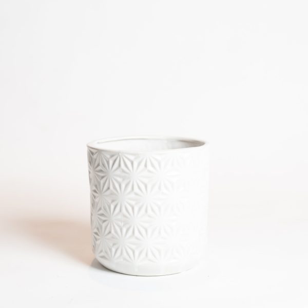 5.5  White Geometric Planter Online