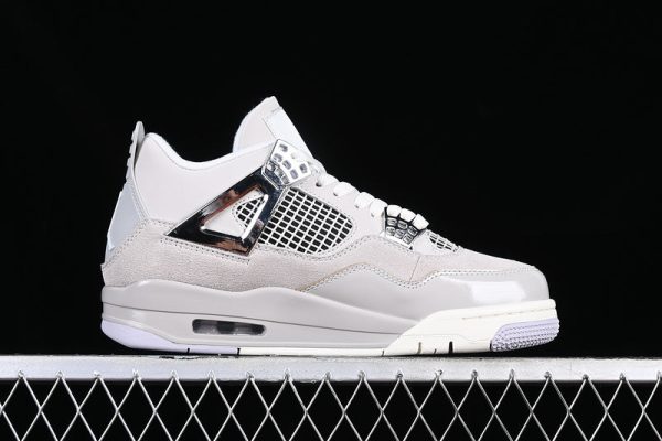 AIR JORDAN 4 RETRO FROZEN MOMENTS WHITE GREY SILVER For Cheap