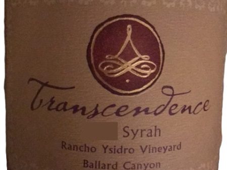 Transcendence Syrah Rancho Ysidro Vineyard 2013 750-12 2013 (Case only) on Sale